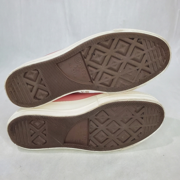 Converse Women's CTAS Lift Hi Sherpa A04256C Rust Pink/Egret Leather Sz 7 - Picture 12 of 15